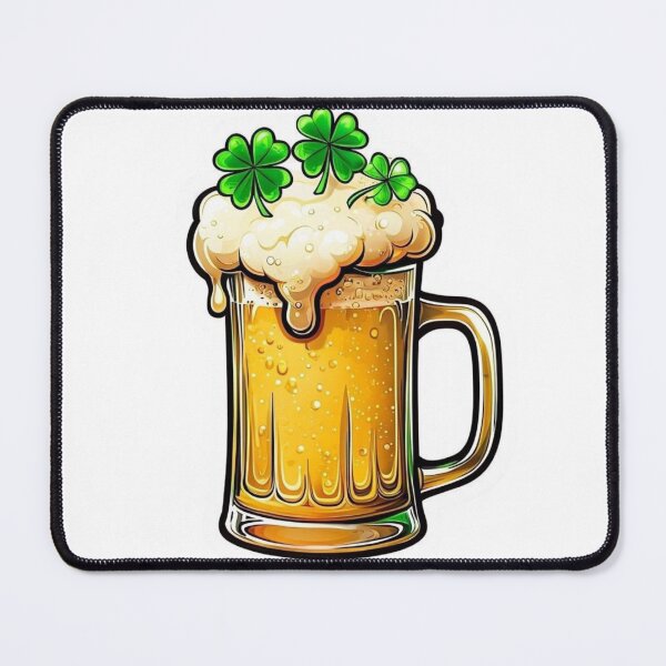 Item preview, Beer Mug with Shamrocks and Foam Premium Cool Trendy Best Gift designed and sold by Imaginarium of Chaos falcon88 .