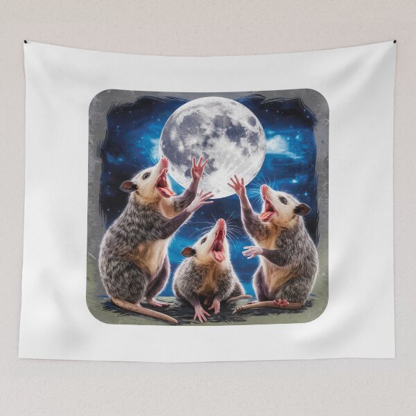 Item preview, Opossums Screaming At The Moon designed and sold by Angry Swan Designs.