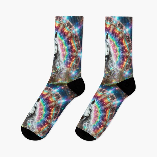 Item preview, Sacred Geometry Unicorn: Fractal Mandala of Light designed and sold by Fantasy Horseys.