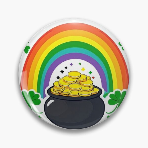 Item preview, Cartoon Rainbow with Pot of Gold  Premium Cool Trendy Best Gift designed and sold by Imaginarium of Chaos falcon88 .