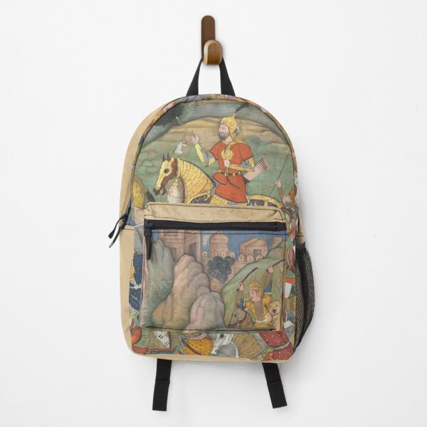 Item preview, Mughal ruler Humayun defeating the Afghans before reconquering India, folio from an Akbar-nama (Book of Akbar) of Abu’l Fazl (Indian, 1551–1602), c. 1590. Mughal India, court of Akbar (reigned 1556 designed and sold by Vintage Designs +.