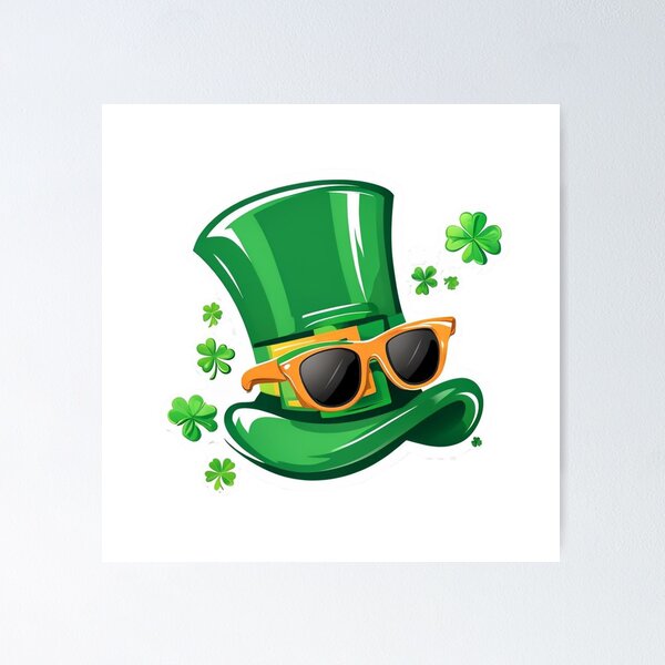 Item preview, Funny Leprechaun Hat with Sunglasses  Premium Cool Trendy Best Gift designed and sold by Imaginarium of Chaos falcon88 .