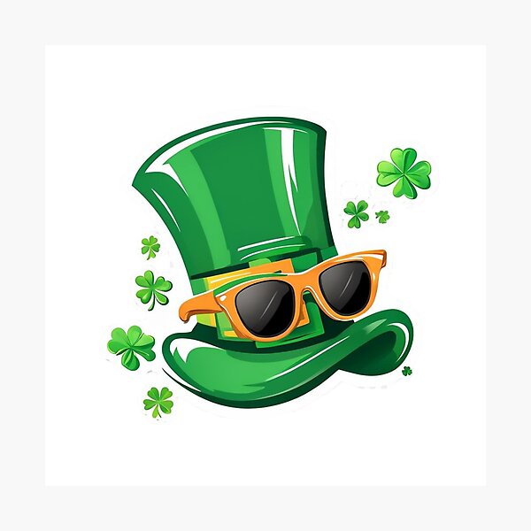 Item preview, Funny Leprechaun Hat with Sunglasses  Premium Cool Trendy Best Gift designed and sold by Imaginarium of Chaos falcon88 .