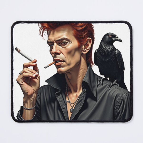 Item preview, David Bowie Smoking Portrait - Iconic Rock Legend Art designed and sold by TaliaShin.