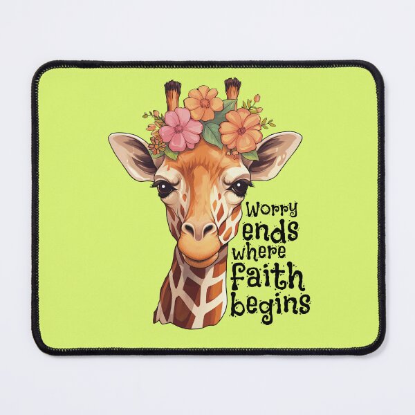 Item preview, Worry Ends Where Faith Begins Christian Faith Quote designed and sold by RockFireMerch.