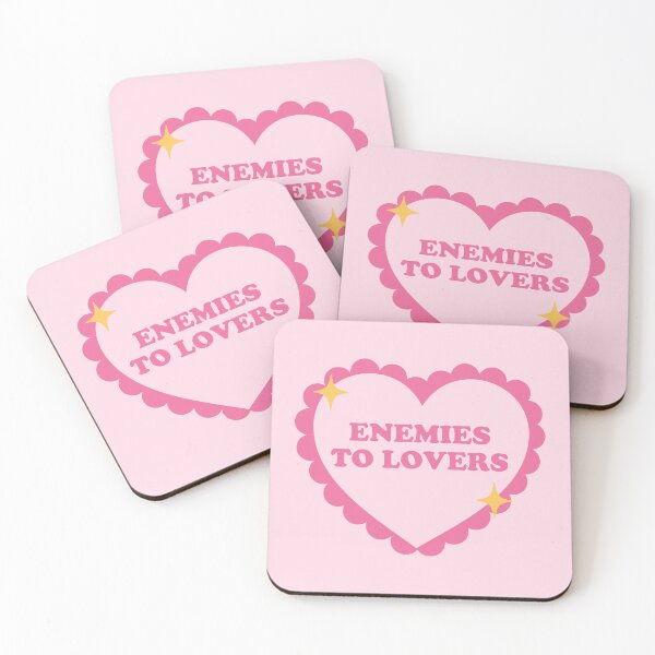 Artikelvorschau, enemies to lovers pink heart entworfen und verkauft von catdiasart.