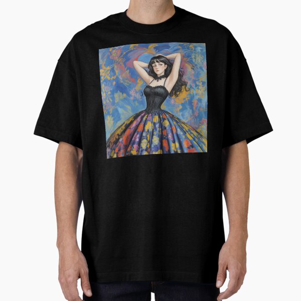 Item preview, Beautiful Expressionistic illustration of a Gothic Lolita girl vibrant colors pretty designed and sold by Vintage Designs +.