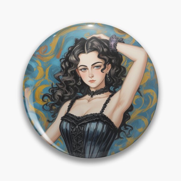 Artikelvorschau, Schöne expressionistische Darstellung eines Gothic Lolita Mädchen lebendige Farben ziemlich entworfen und verkauft von Vintage Designs +.