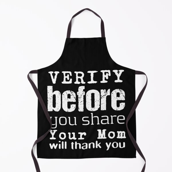 Item preview, VERIFY Before You Share Strong White Text on Black designed and sold by SplashTastic.