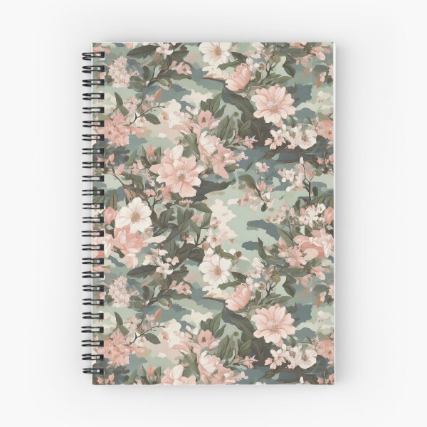 Item preview, Pastel camouflage spring blossoms and florals pattern designed and sold by Designbes.