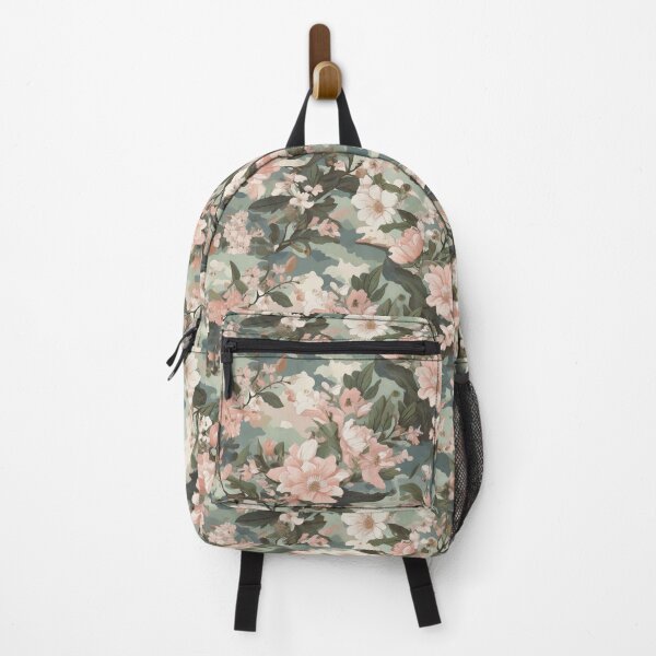 Vista previa del artículo con la obra «Estampado de flores y flores primaverales de camuflaje pastel», diseñado y vendido por Designbes.