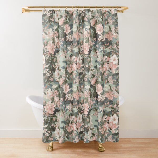 Vista previa del artículo con la obra «Estampado de flores y flores primaverales de camuflaje pastel», diseñado y vendido por Designbes.