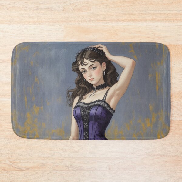 Item preview,  Beautiful Expressionistic illustration of a Gothic Lolita girl vibrant colors pretty designed and sold by Vintage Designs +.