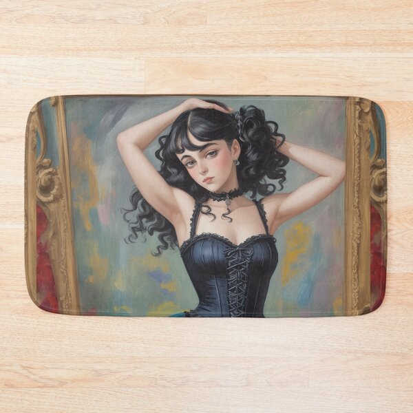 Item preview,  Beautiful Expressionistic illustration of a Gothic Lolita girl vibrant colors pretty designed and sold by Vintage Designs +.