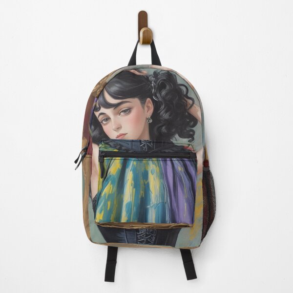 Item preview,  Beautiful Expressionistic illustration of a Gothic Lolita girl vibrant colors pretty designed and sold by Vintage Designs +.