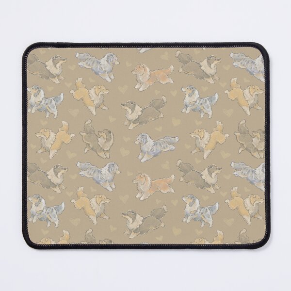 Aperçu de l'œuvre Collie Days | Motifs répétés | Chiens Collie à poil long créée et vendue par Elspeth Rose Design.