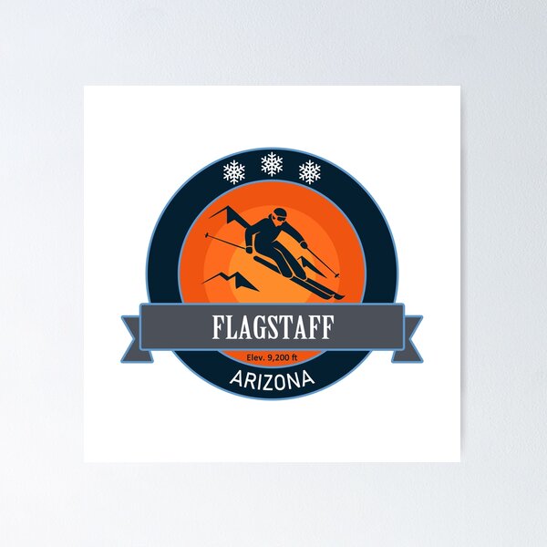 Item preview, Flagstaff Arizona Skiing Badge designed and sold by Wanderful-roads.