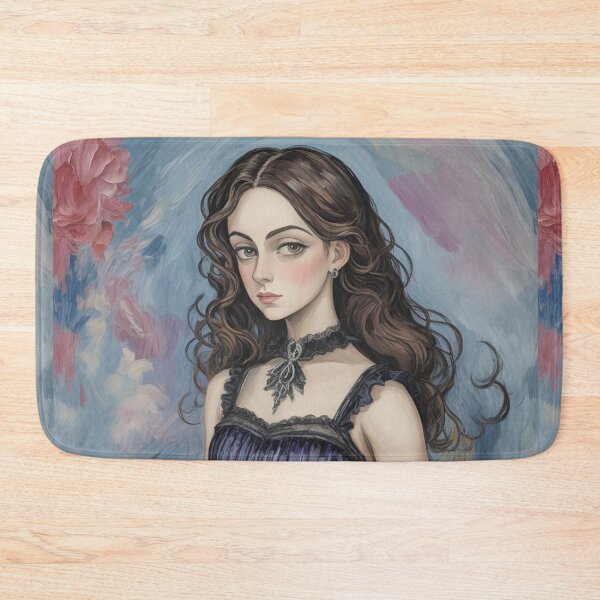 Item preview,  Beautiful Expressionistic illustration of a Gothic Lolita girl vibrant colors pretty designed and sold by Vintage Designs +.