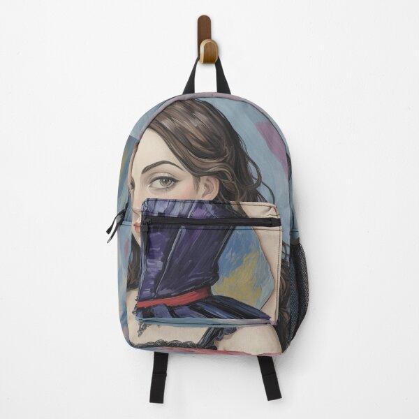 Item preview, Beautiful Expressionistic illustration of a Gothic Lolita girl vibrant colors pretty designed and sold by Vintage Designs +.