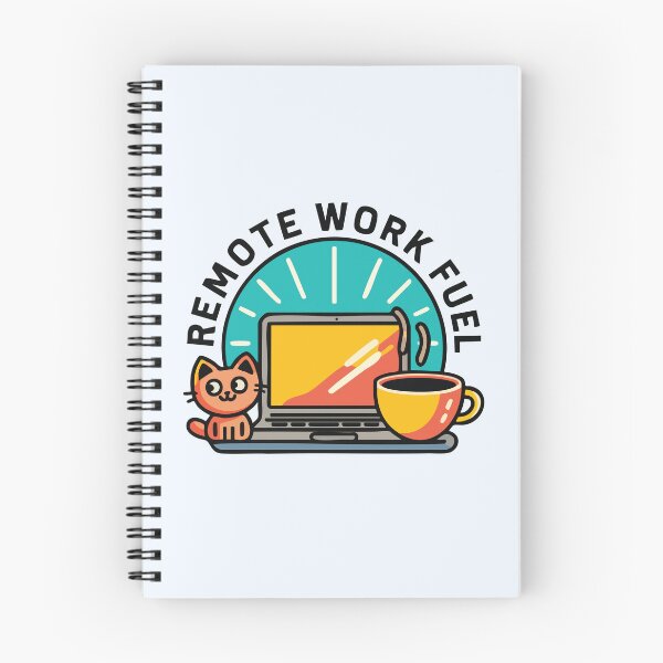 Item preview, Remote Work Fuel – Cute Cat, Coffee & Laptop Design designed and sold by CrownedCanvas.