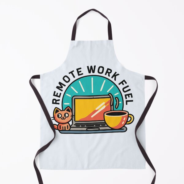Item preview, Remote Work Fuel – Cute Cat, Coffee & Laptop Design designed and sold by CrownedCanvas.