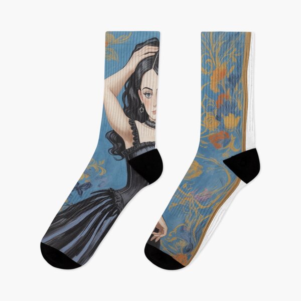 Item preview,  Beautiful Expressionistic illustration of a Gothic Lolita girl vibrant colors pretty designed and sold by Vintage Designs +.