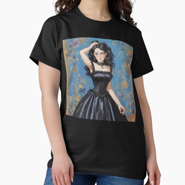 Item preview,  Beautiful Expressionistic illustration of a Gothic Lolita girl vibrant colors pretty designed and sold by Vintage Designs +.
