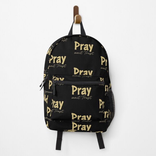 Item preview, Pray Wait Trust – Christian Inspirational Quotes & Scripture Art designed and sold by CrossCrafted.