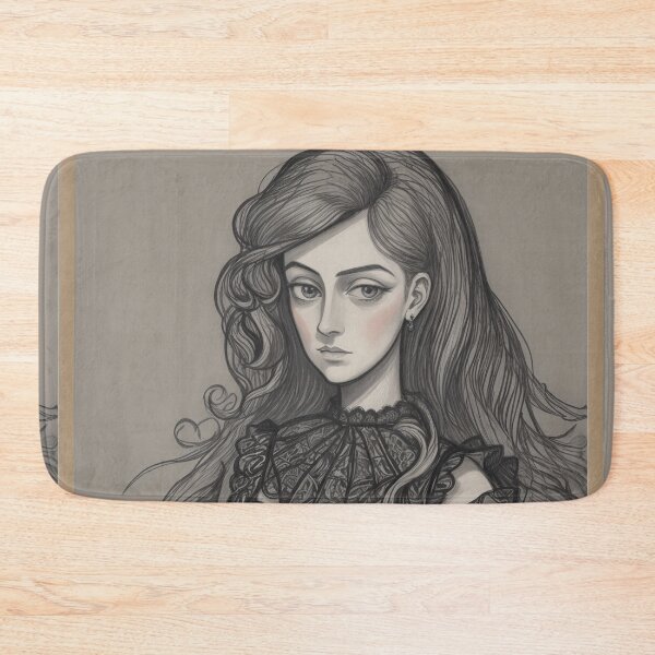 Item preview,  Beautiful Expressionistic illustration of a Gothic Lolita girl vibrant colors pretty designed and sold by Vintage Designs +.