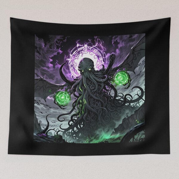 Item preview,  Cthulhu the evil all seeing Eldritch Lovecraftian God Anime Manga style art designed and sold by Vintage Designs +.