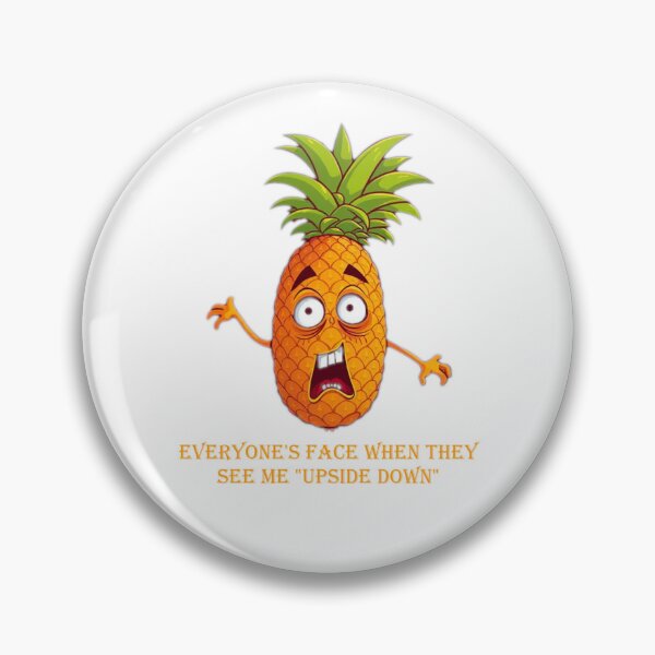Item preview, Funny Pineapple Cartoon with Surprised Expression - Humorous designed and sold by Cloud-Riders.