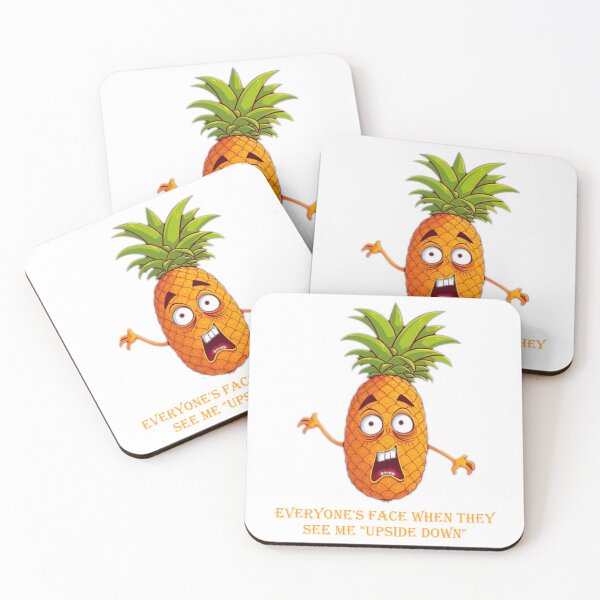 Item preview, Funny Pineapple Cartoon with Surprised Expression - Humorous designed and sold by Cloud-Riders.