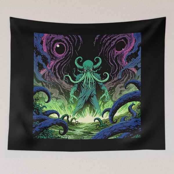 Item preview,  Cthulhu the evil all seeing Eldritch Lovecraftian God Anime Manga style art designed and sold by Vintage Designs +.