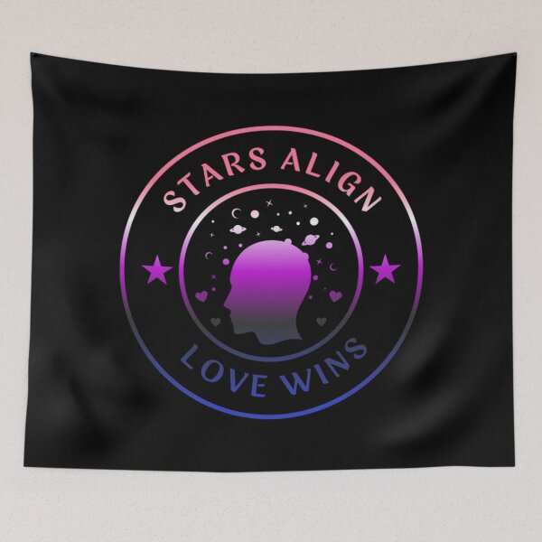 Item preview, Solar System LGBTQ, Stars Align Love Wins Slogan, Genderfluid pride flag graphic, solar system spreading love graphic, pride, Solar system, Astronomy, night sky, star gazing,  night sky,  designed and sold by PrideBeProud.