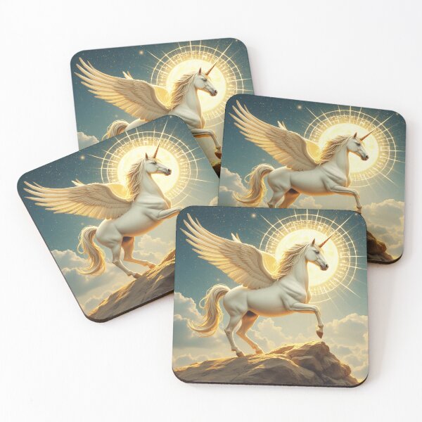 Item preview, Celestial Sacred Heavenly Unicorn Mandala 2 designed and sold by Fantasy Horseys.