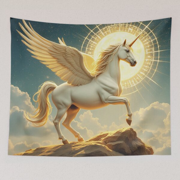 Item preview, Celestial Sacred Heavenly Unicorn Mandala 2 designed and sold by Fantasy Horseys.