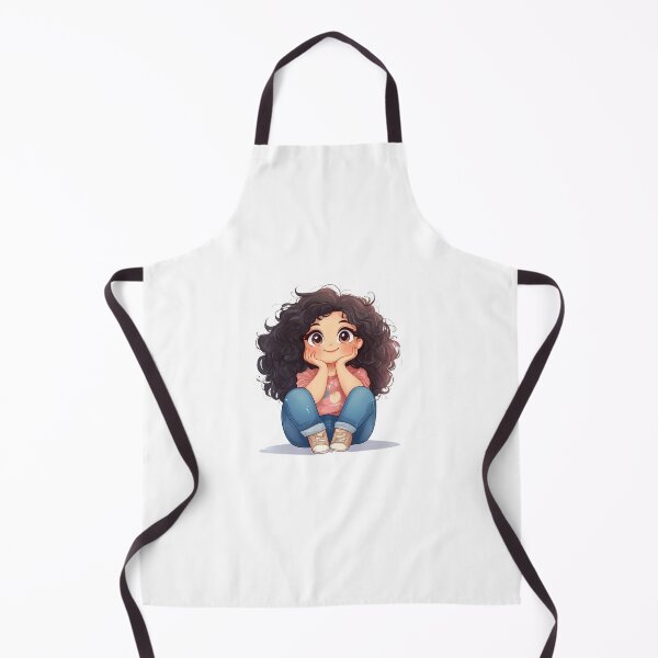 Item preview, Cute Chubby Cartoon Girl with Curly Hair designed and sold by Lemon-Monday.