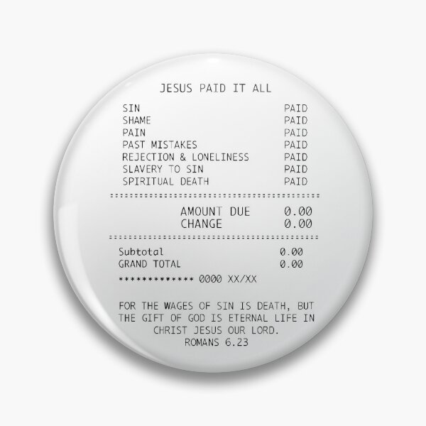 Item preview, Jesus Paid It All Romans 6 23 Jesus Saves Receipts designed and sold by teenugs.