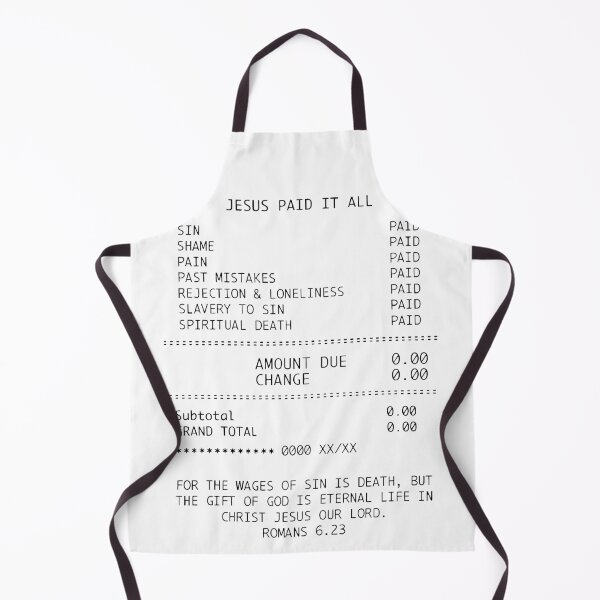 Item preview, Jesus Paid It All Romans 6 23 Jesus Saves Receipts designed and sold by teenugs.