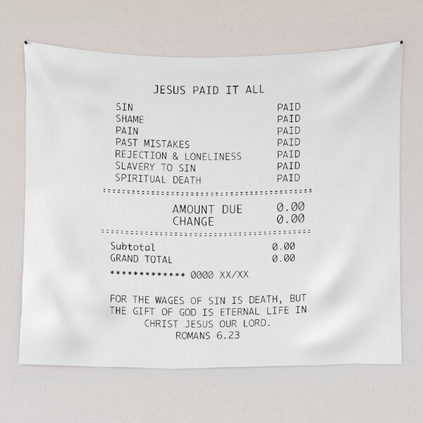 Item preview, Jesus Paid It All Romans 6 23 Jesus Saves Receipts designed and sold by teenugs.