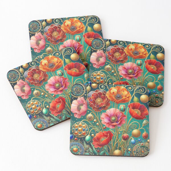 Item preview, Enchanted Poppies | Whimsical Fantasy Floral Art designed and sold by Yves Artico.
