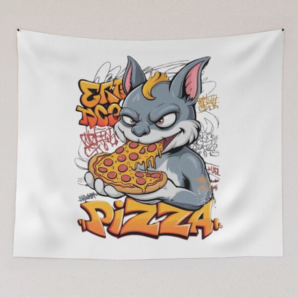 Item preview, Pixelated Mischief: The Pizza Beast designed and sold by SztylishDesigns.
