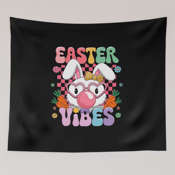 Item preview, Retro Groovy Easter Vibes Bunny Checkered For Womens Girls designed and sold by diyoor.