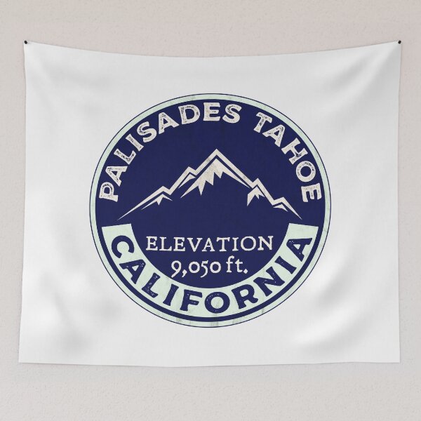 Item preview, Palisades Tahoe Skiing Ski Mountains Skier Squaw Valley California designed and sold by DESTINATIONS DECAL.