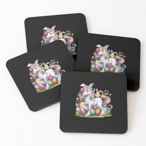 Item preview, Bunny Chick Ridding Unicorn Easter Hunting Colorful Eggs designed and sold by diyoor.