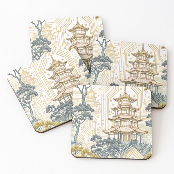 Item preview, Chinoiserie pattern with a circuit board designed and sold by 1081900shop.