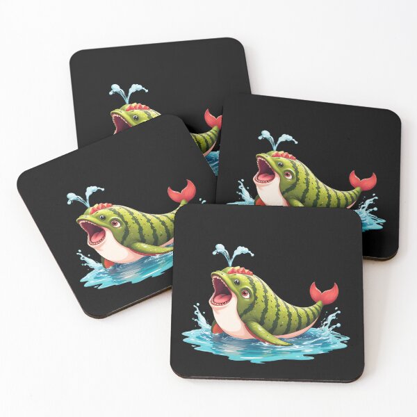 Artikelvorschau, Lustiger Kawaii Wassermelonenwal entworfen und verkauft von Itsheartshop.