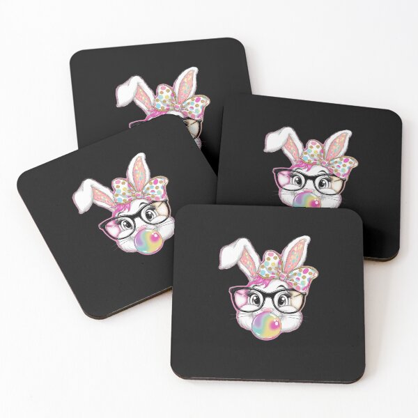 Item preview, Coquette Bow Easter Bunny Blowing Bubble Gum Rabbit Face  designed and sold by diyoor.