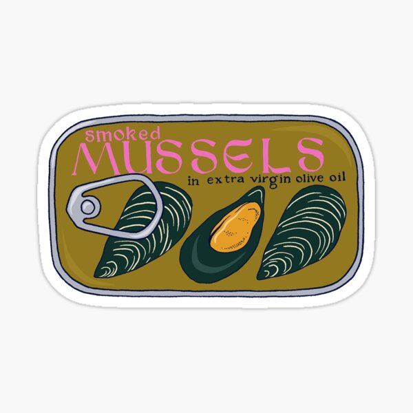 Item preview, Tin of Smoked Mussels designed and sold by Elizabeth Weglein.