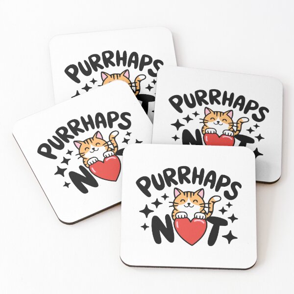 Item preview, Purrhaps Not! Cute Purring Cat Pun designed and sold by PMCreative.